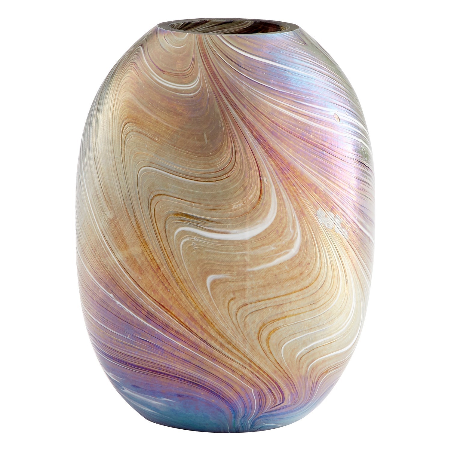 Cyan Design 10447 Fiorello Vase - Small Damascus Grey Ceramic Home Decor for Living Room, Dining Table, or Wedding Centerpiece