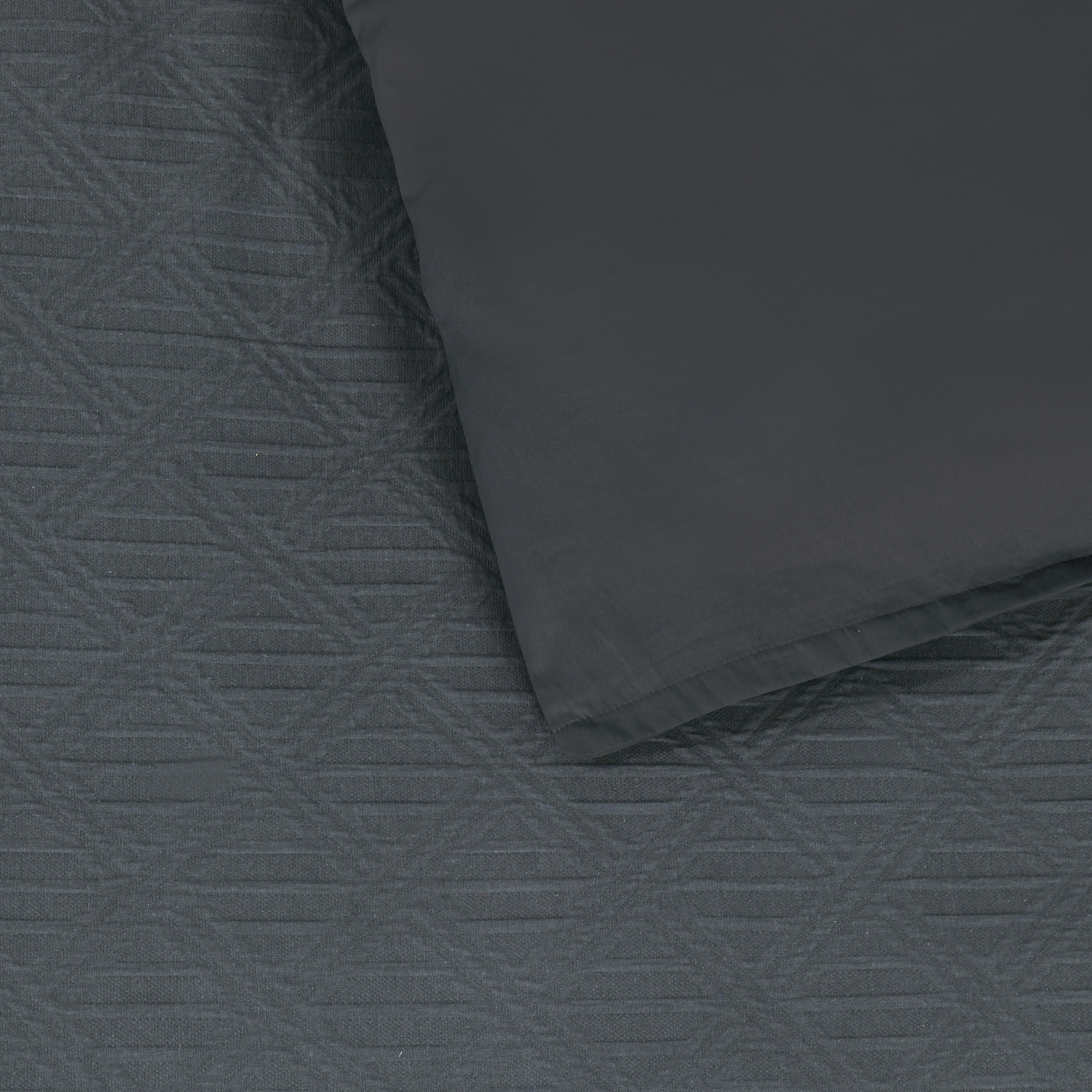 Hallston Charcoal Quilt Cover Set - Queen Size 100% Cotton Bedding Set by Bianca - Soft & Breathable Duvet Cover for Cozy Bedroom Decor
