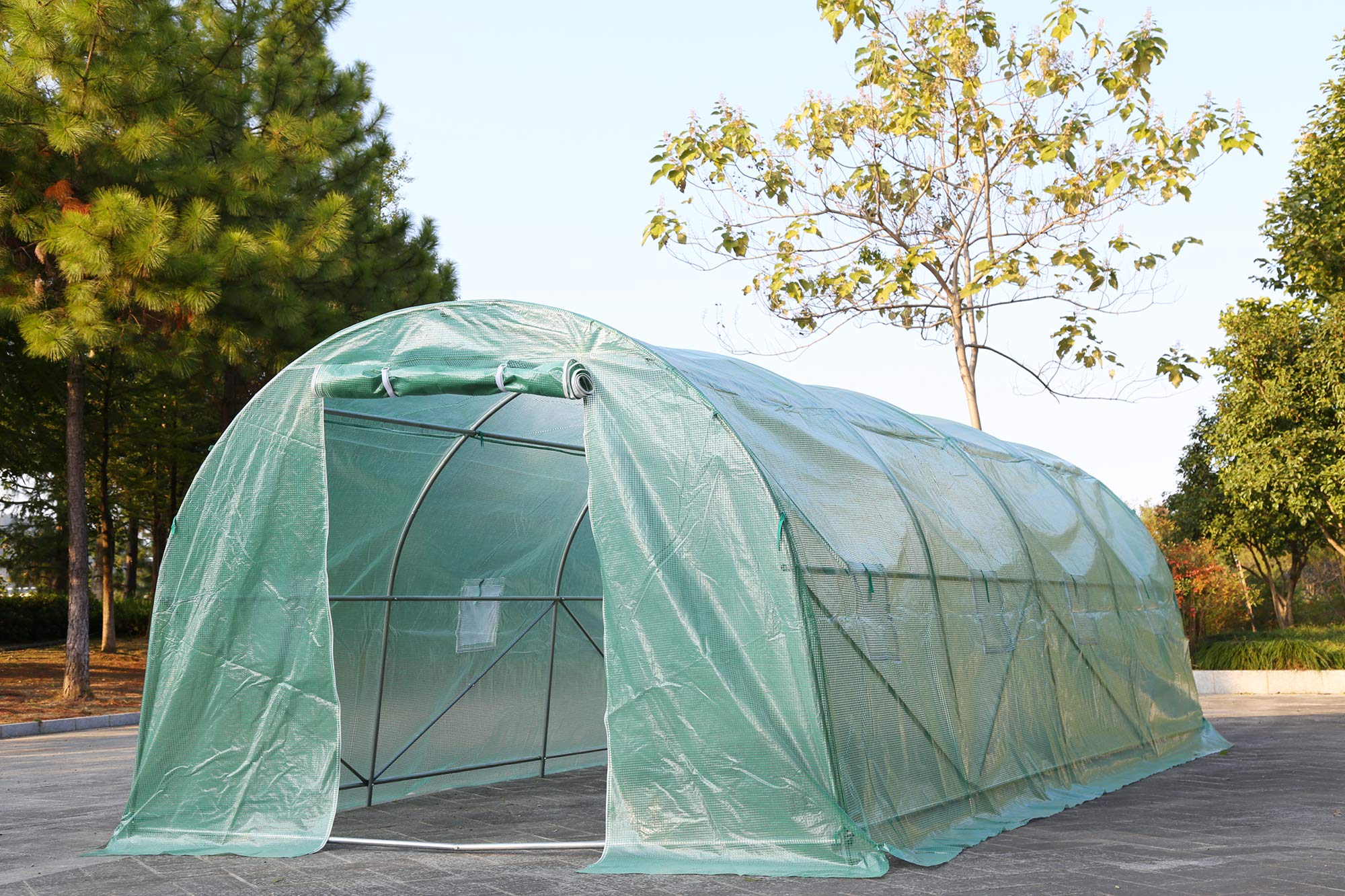 **20' x 10' x 7' Walk-In Greenhouse Kit for Outdoors - Durable & Spacious Plant Growing Shelter for Gardening, Seed Starting & Year-Round Cultivation**