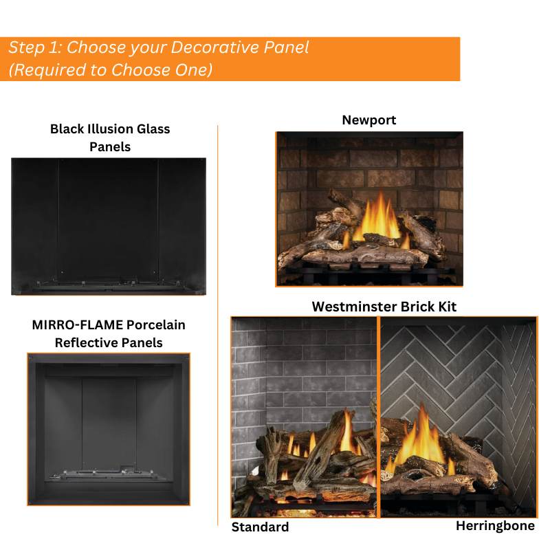 Napoleon Altitude X 42 Direct Vent Gas Fireplace - 42 Inch Natural Gas Fireplace Insert with Remote Control | AX42 1 | Perfect for Living Rooms, Bedrooms & Outdoor Patios