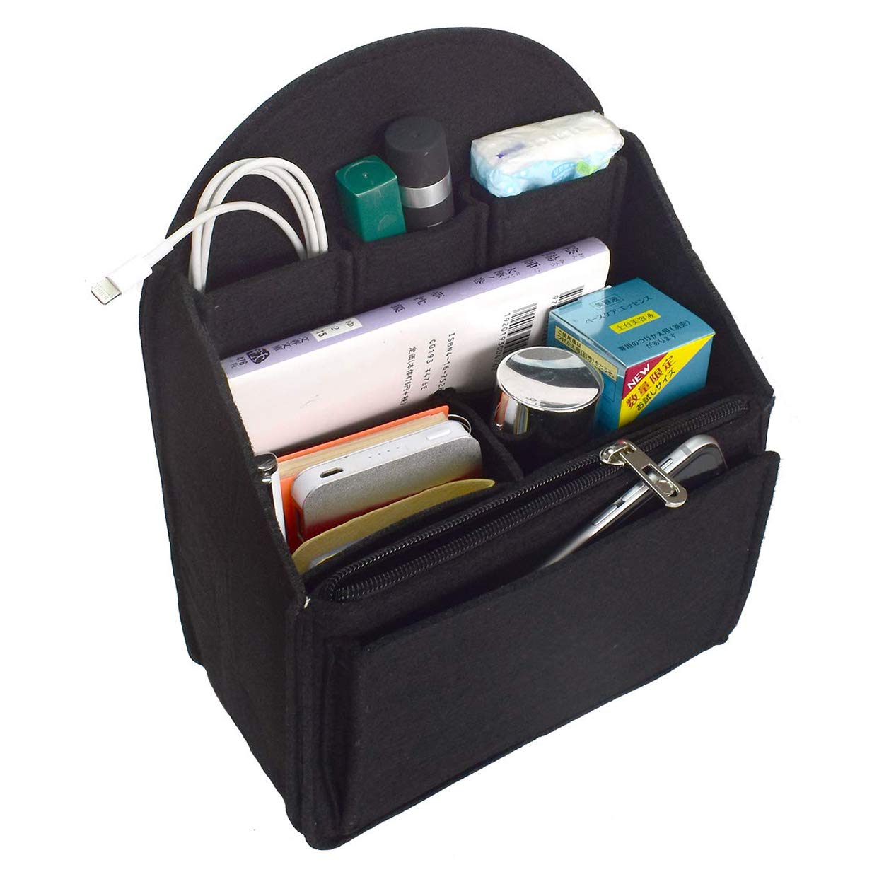 VANCORE Felt Backpack Organizer Insert - Perfect for Rucksack, Handbag & Shoulder Bag - Travel, Work & Daily Use Storage Solution