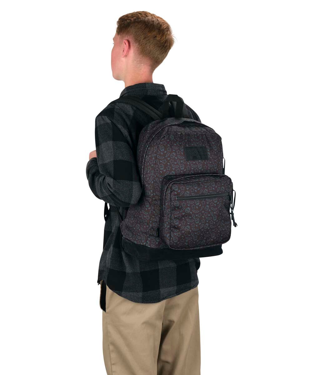 JanSport Right Pack Backpack - Lightweight Laptop Backpack with Subtle Skull Design for School, College & Travel | Durable Bookbag for Students & Commuters