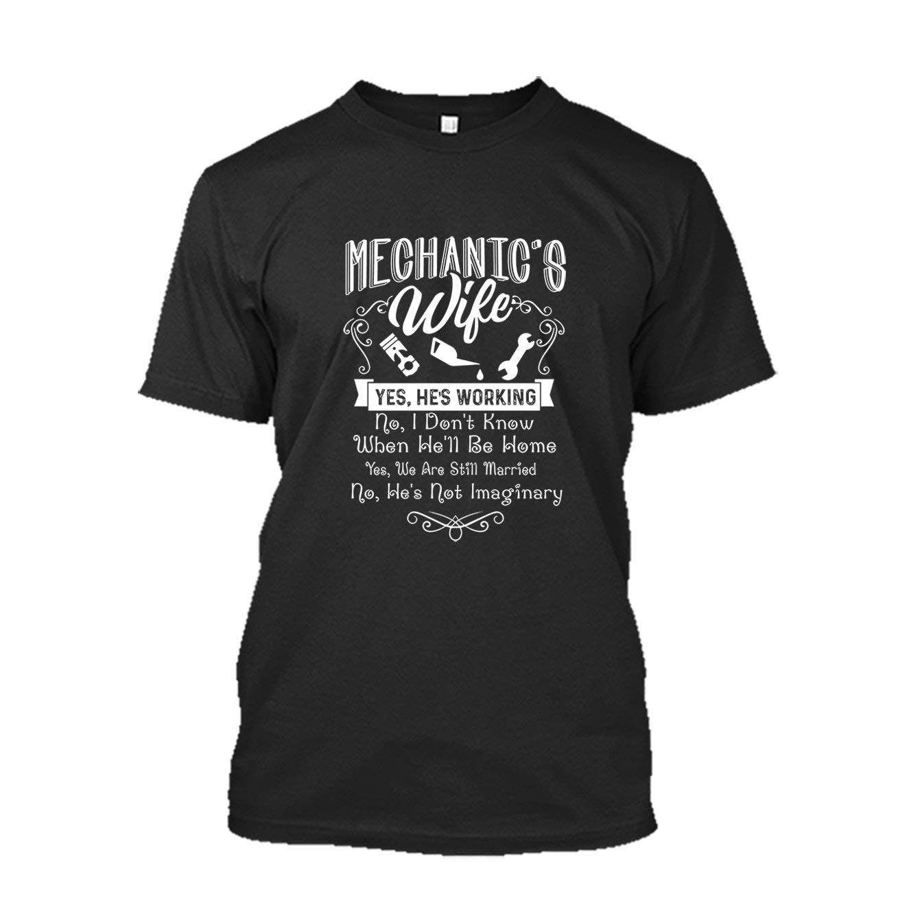 AreSheep Mechanic's Wife Graphic T-Shirt - Funny Auto Repair Shirt for Men & Women - Perfect for Car Lovers, Mechanics & DIY Enthusiasts