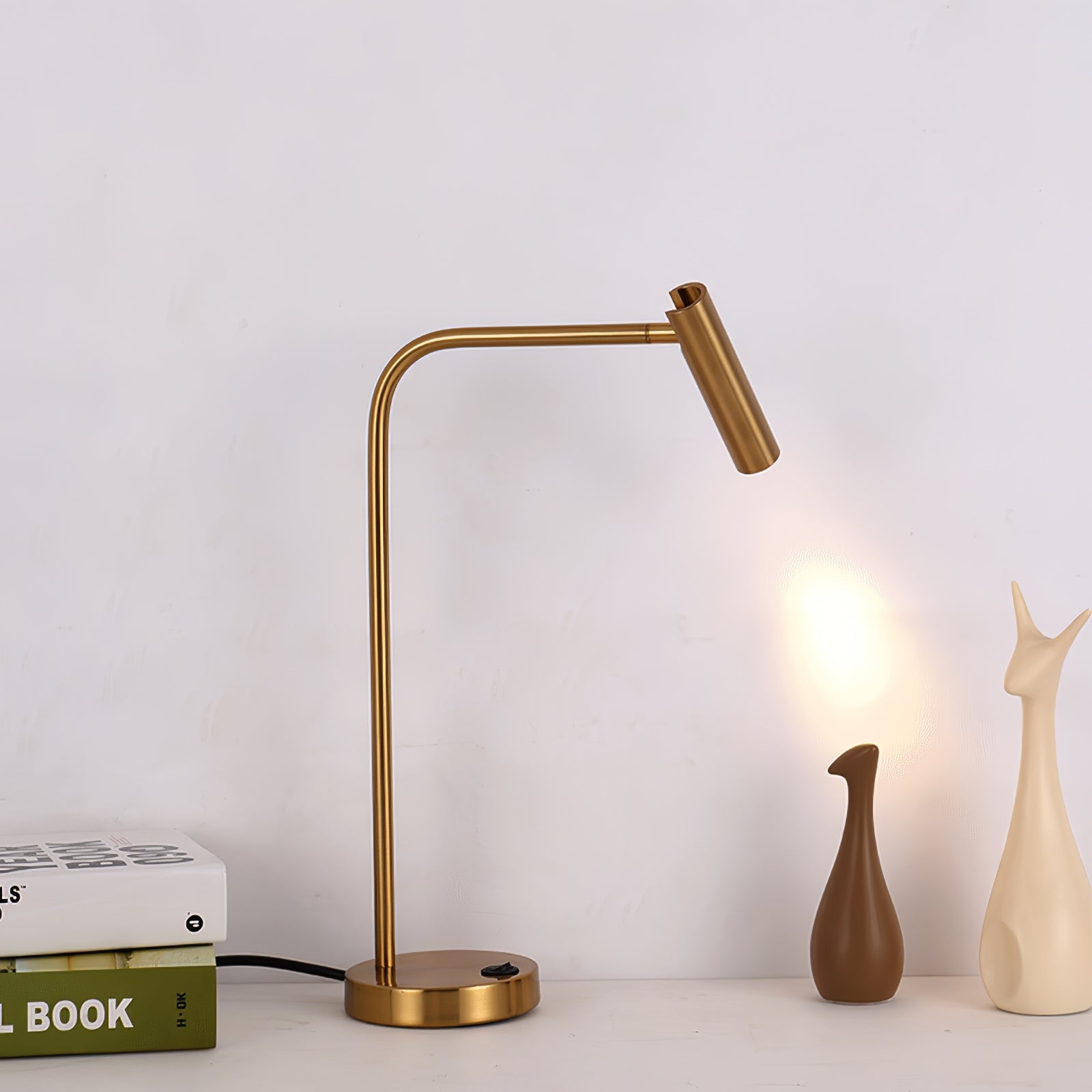 Slim Modern Table Lamp for Bedroom & Living Room - Minimalist Nightstand Lighting for Home Office & Dorm Decor