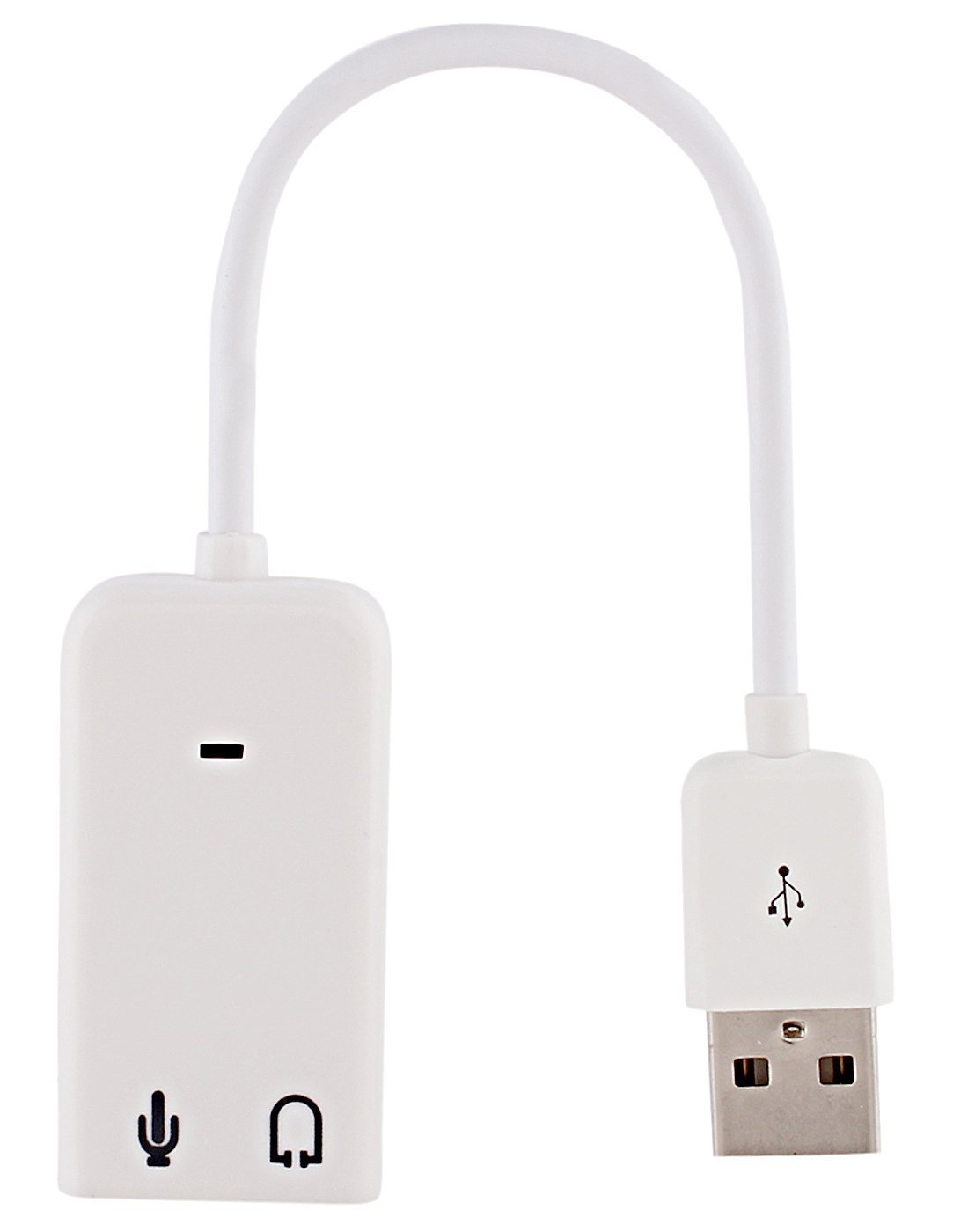 Technotech 7.1 Channel USB External Sound Card Audio Adapter with Microphone - White | PC Gaming & Home Theater Sound Upgrade | Plug & Play for Laptop, Desktop, PS4, Xbox