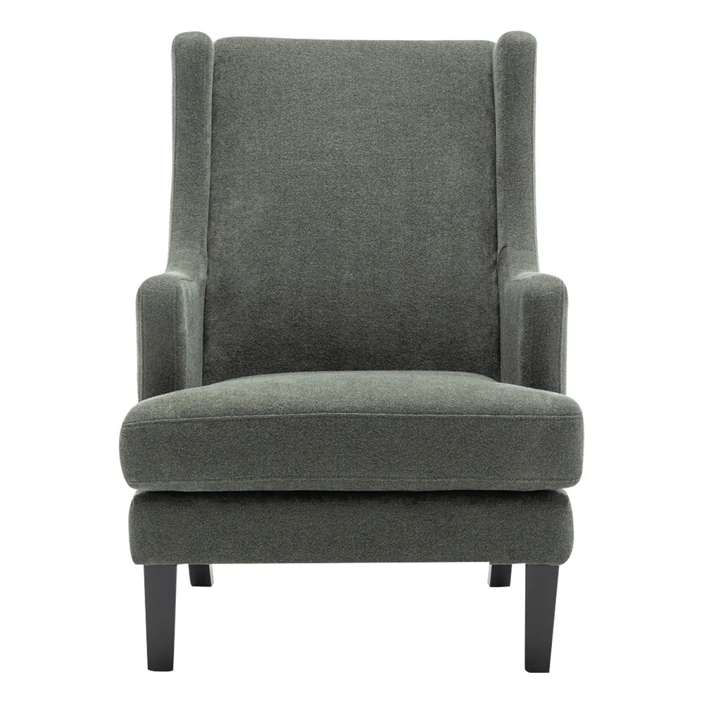 Gable Occasional Chair - Winter Moss Chenille Upholstered Accent Chair for Living Room, Bedroom & Office | Cozy Modern Seating with Soft Fabric