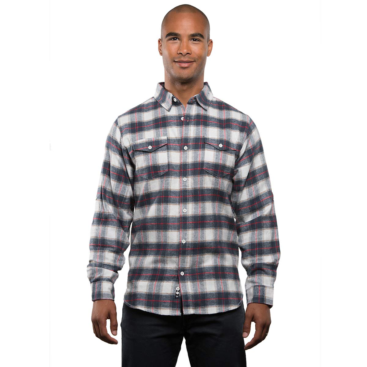 Burnside Men's Yarn-Dyed Long Sleeve Flannel Shirt - Soft Plaid Button Down for Casual Wear & Outdoor Activities