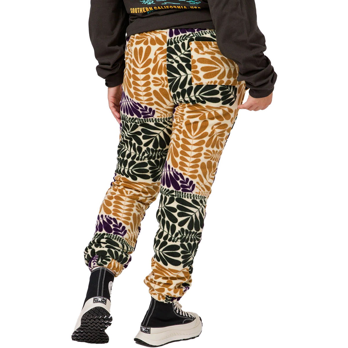 Big Sur Ferns Fleece Jogger Pants for Women - Soft & Cozy Winter Lounge Pants - Perfect for Yoga, Running Errands & Relaxing at Home