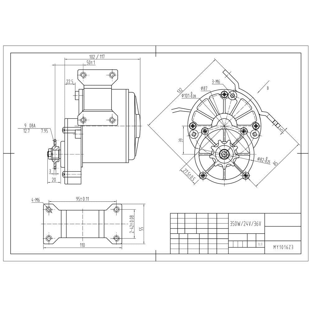250W 24V Electric Bike Conversion Kit - E-Bike Motor Wheel Conversion System with Derailleur for Adults | Perfect for Commuting, Off-Road & Urban Cycling