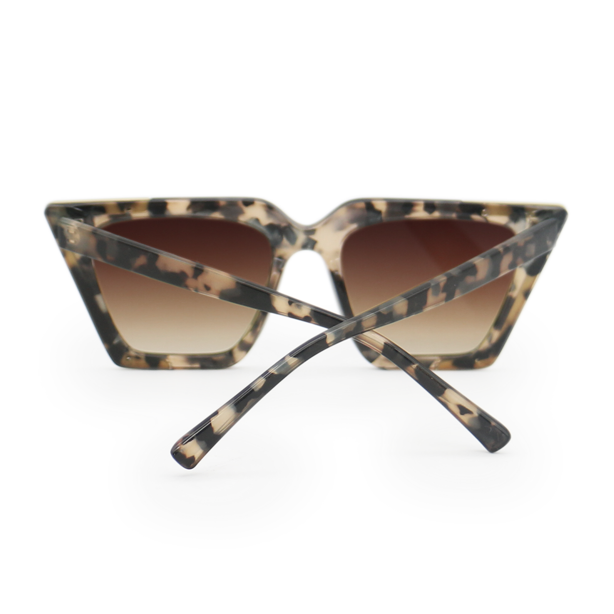Sustainable Tortoise Frame Brown Lens Cateye Sunglasses for Women - Eco-Friendly Fashion Sunglasses for Outdoor, Beach & Driving - UV Protection Retro Style Shades