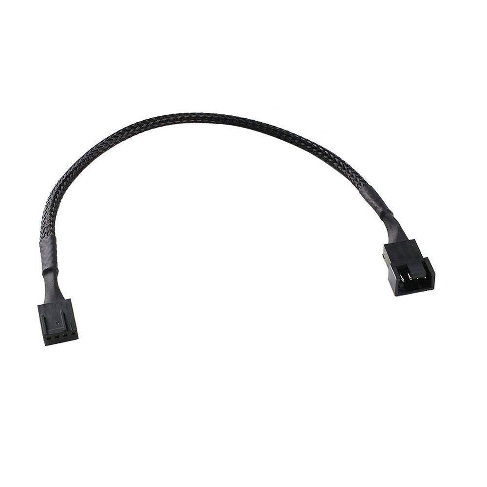 Easycargo 4-Pin & 3-Pin PWM Fan Splitter Cable with Extension - PC Case Fan Power Adapter for Multiple Cooling Fans - Perfect for Gaming PC, Workstation & Computer Case Cooling Systems