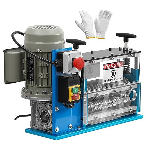GARVEE 370W Electric Wire Stripping Machine - 0.06-1.5 Inch Adjustable, 10 Blades for Copper & Aluminum Wires | Perfect for Electricians, DIY Projects & Home Renovations