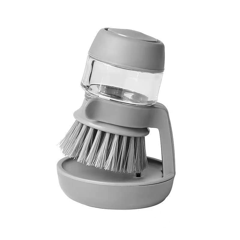 Stainless Steel Kitchen Brush with Storage Stand - Heavy Duty Scrub Brush for Pots, Pans & Dishes - Perfect for Home, Restaurant & Commercial Use