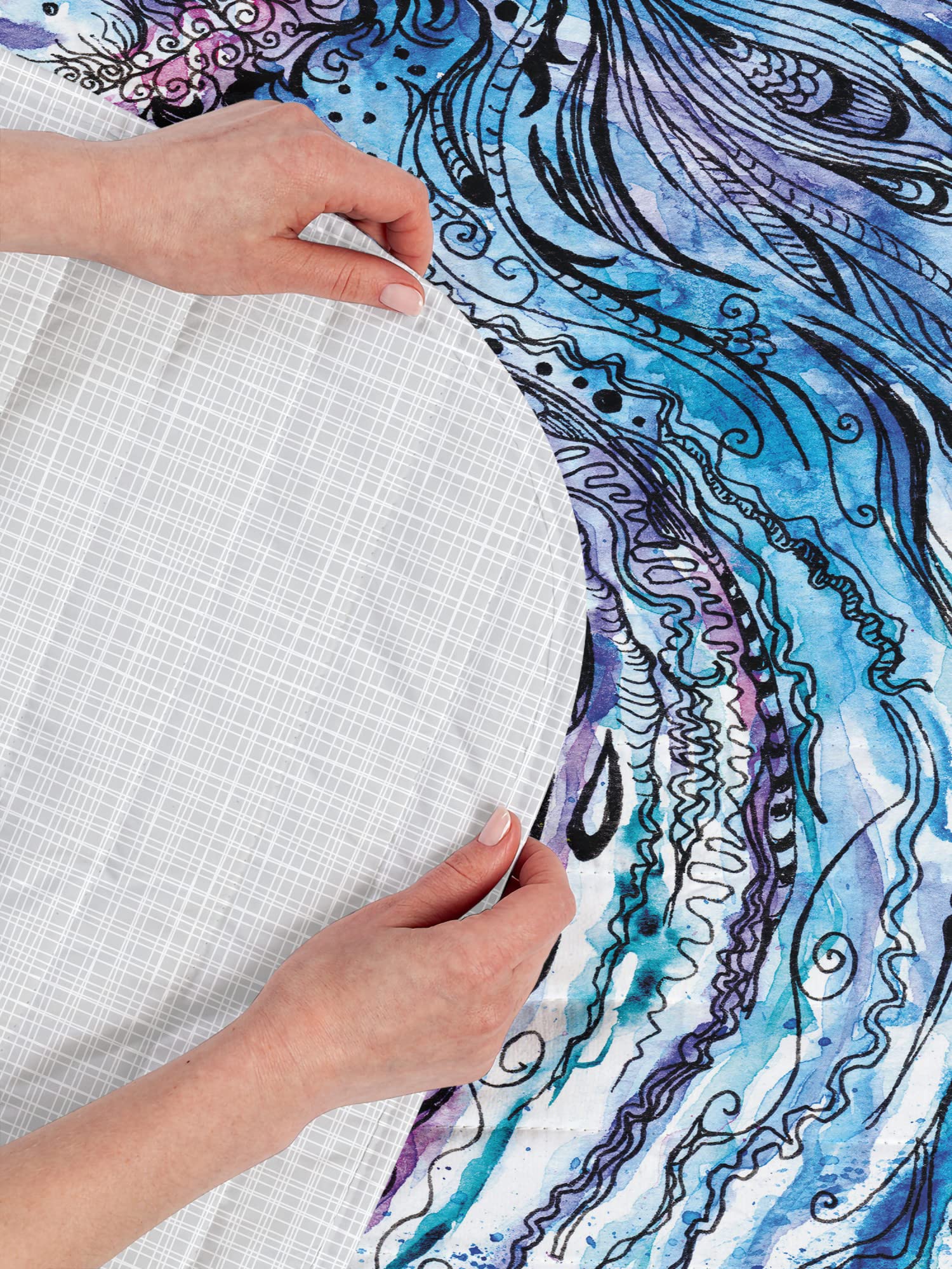 Ambesonne Reversible Jellyfish Bedspread Set - Aqua Ocean Animal Print, Sketch Style Sea Marine Theme, Twin Size Microfiber Bedding with Pillow Shams | Blue Purple White | Perfect for Beach House Decor, Kids Room & Coastal Themed Bedrooms
