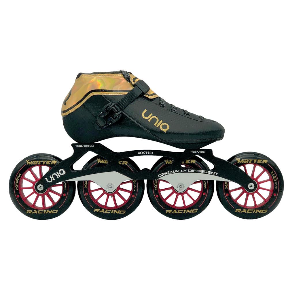 Uniq Q8 Inline Speed Skates - Premium Microfiber & Aluminum Frame - High-Performance Skates for Speed Training & Fitness - Perfect for Competitive Racing & Outdoor Workouts