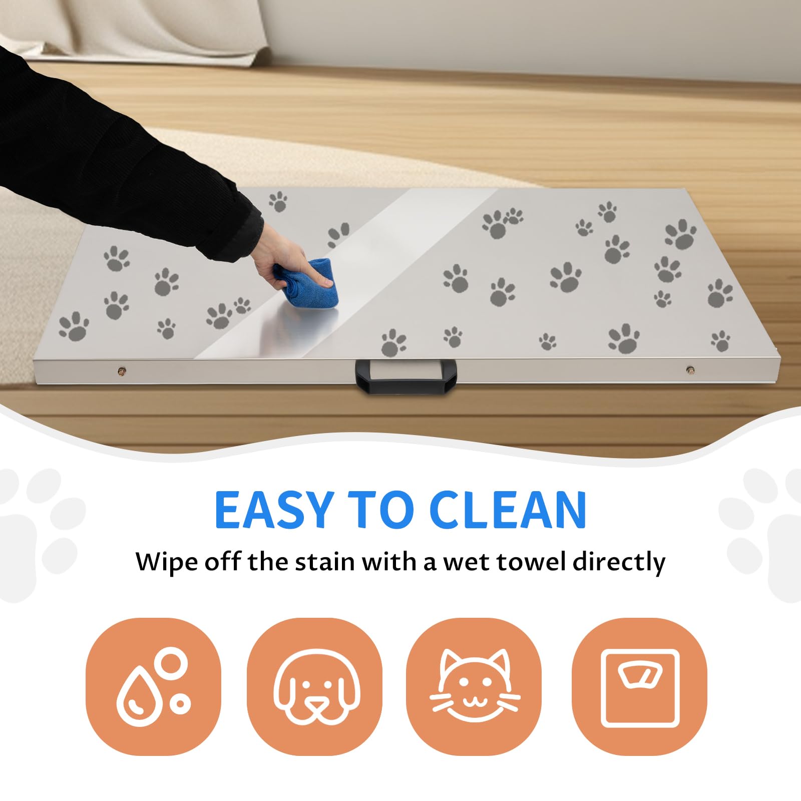 Veterinary Scale - 660 lbs Stainless Steel Digital Livestock Floor Scale for Pets, Cats, Dogs & Cattle | Portable Animal Weighing Platform for Vet Clinics, Farms & Shipping | Accurate Pet Weight Measurement Tool
