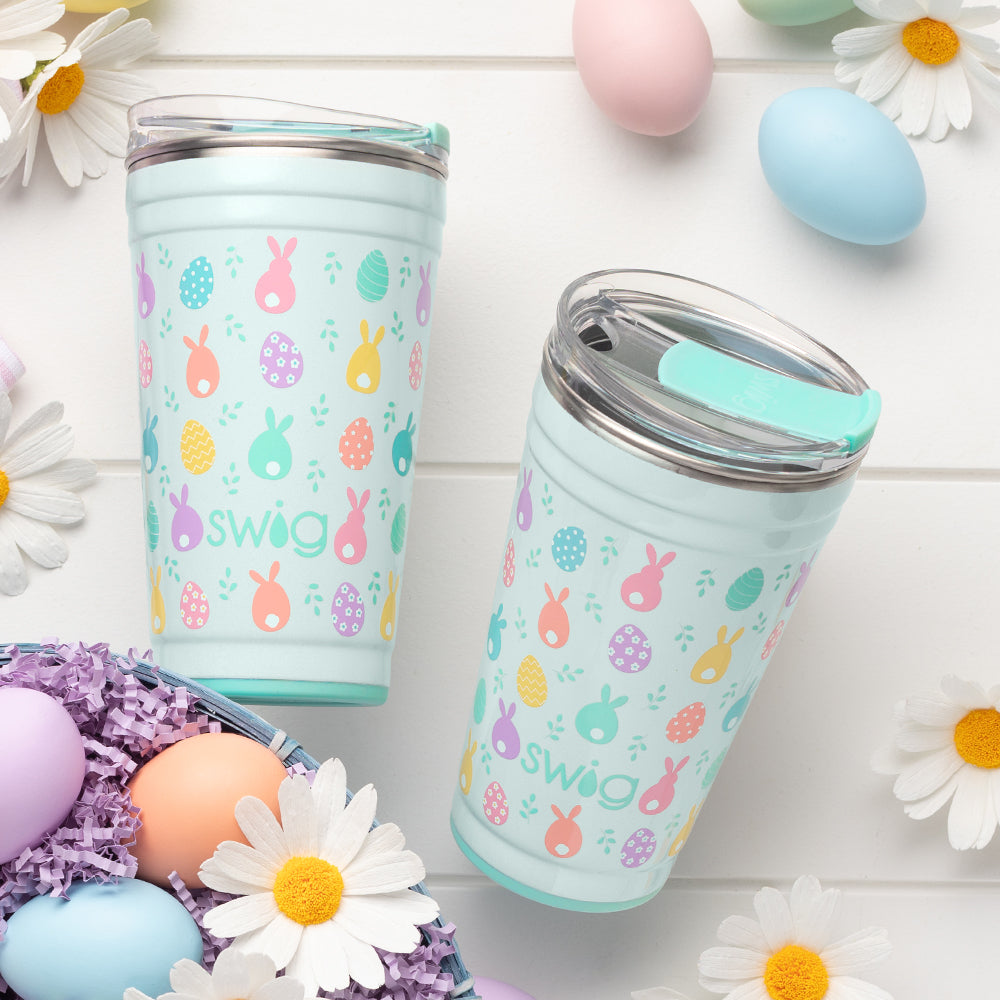 24oz Plastic Easter Egg Hunt Party Cups - Colorful Disposable Cups for Easter Egg Hunt, Kids Birthday Party, Spring Celebrations & Outdoor Events