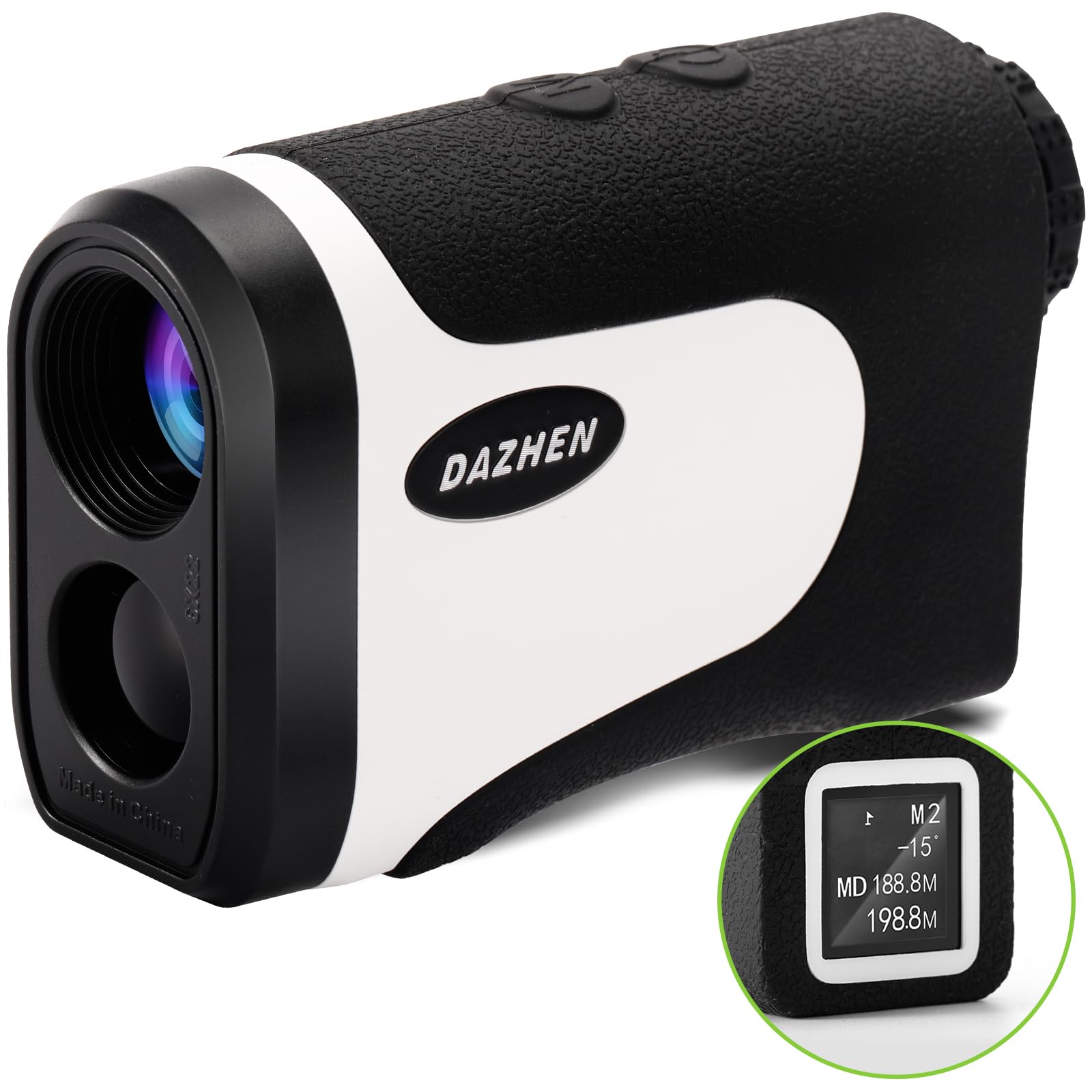 650-Yard Golf Rangefinder with Slope & Flag Lock - 6X Magnification Laser Range Finder with Vibration & LCD Display - Perfect for Golf Tournaments & Hunting Expeditions