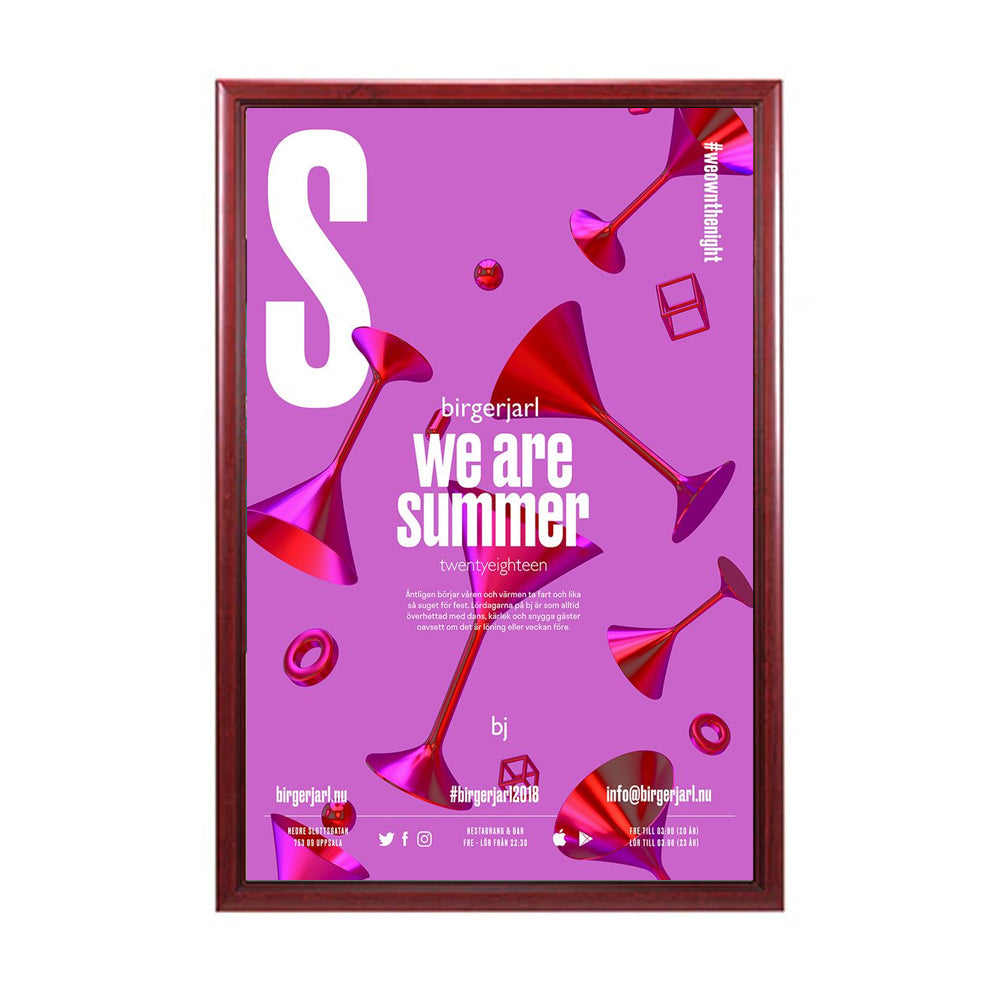 8.5x11 Wooden Poster Frame - 353 Series Swing Frame for Wall Display - Perfect for Home, Office, and Gallery Decor
