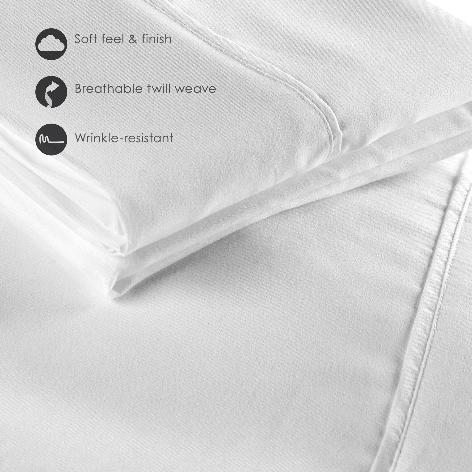 Premium Fabrictech Microfiber Lite Sheet Set - Ultra Soft Breathable Bed Sheets for All Seasons | Perfect for Home, Hotel & Dorm Room Comfort
