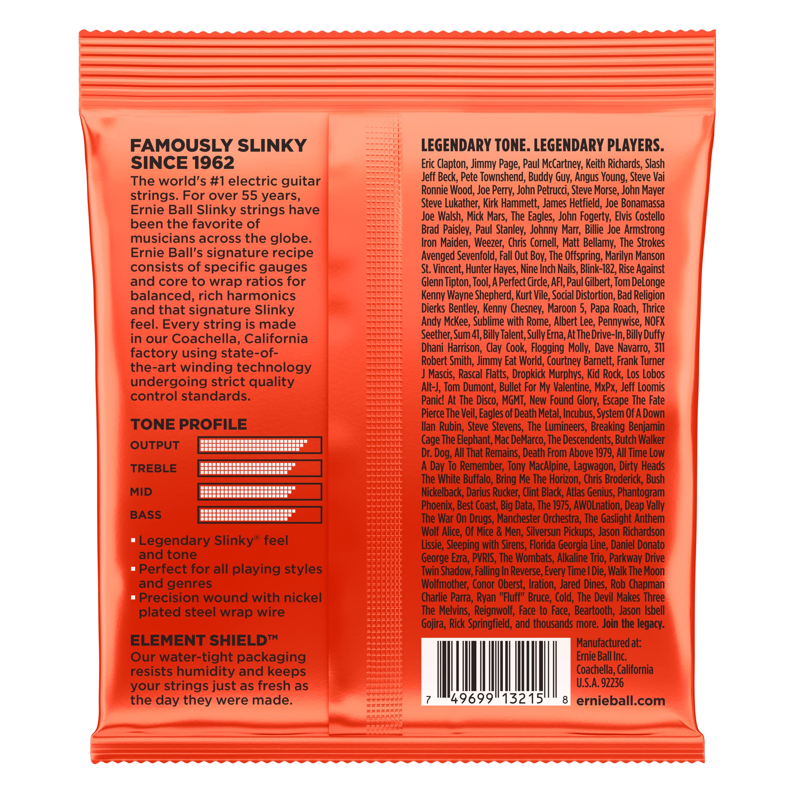 Ernie Ball Skinny Top Heavy Bottom Slinky Nickel Wound Electric Guitar Strings 3-Pack (10-52 Gauge) - Perfect for Rock, Metal & Drop Tuning - P03215