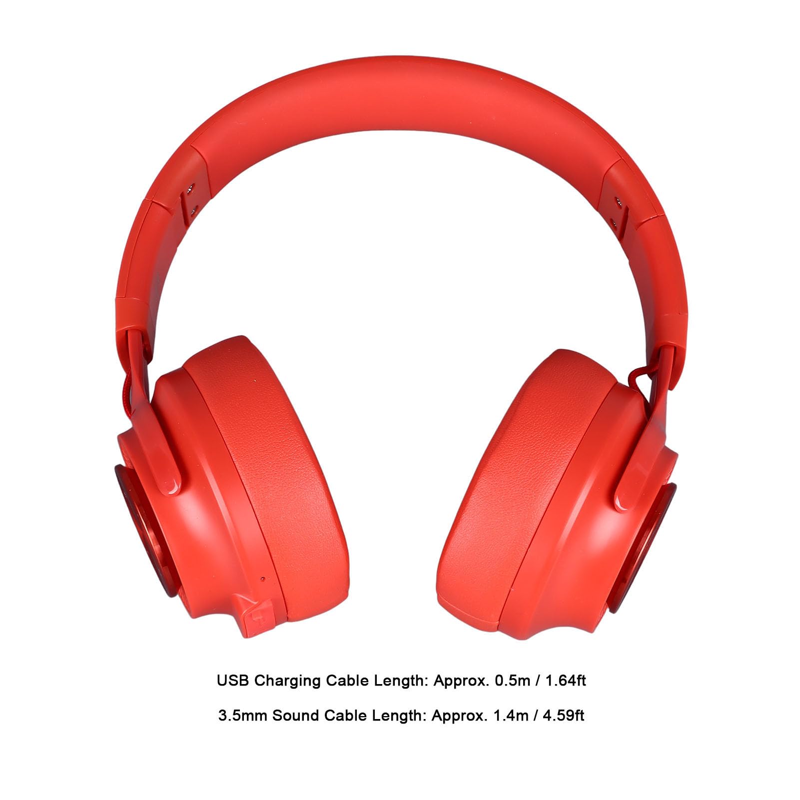 Wireless Gaming Headset with USB Charging & Long Battery Life - Comfortable Over-Ear Design for PC, Tablet, Phone - Perfect for Online Gaming, Work Calls & Music (Red)