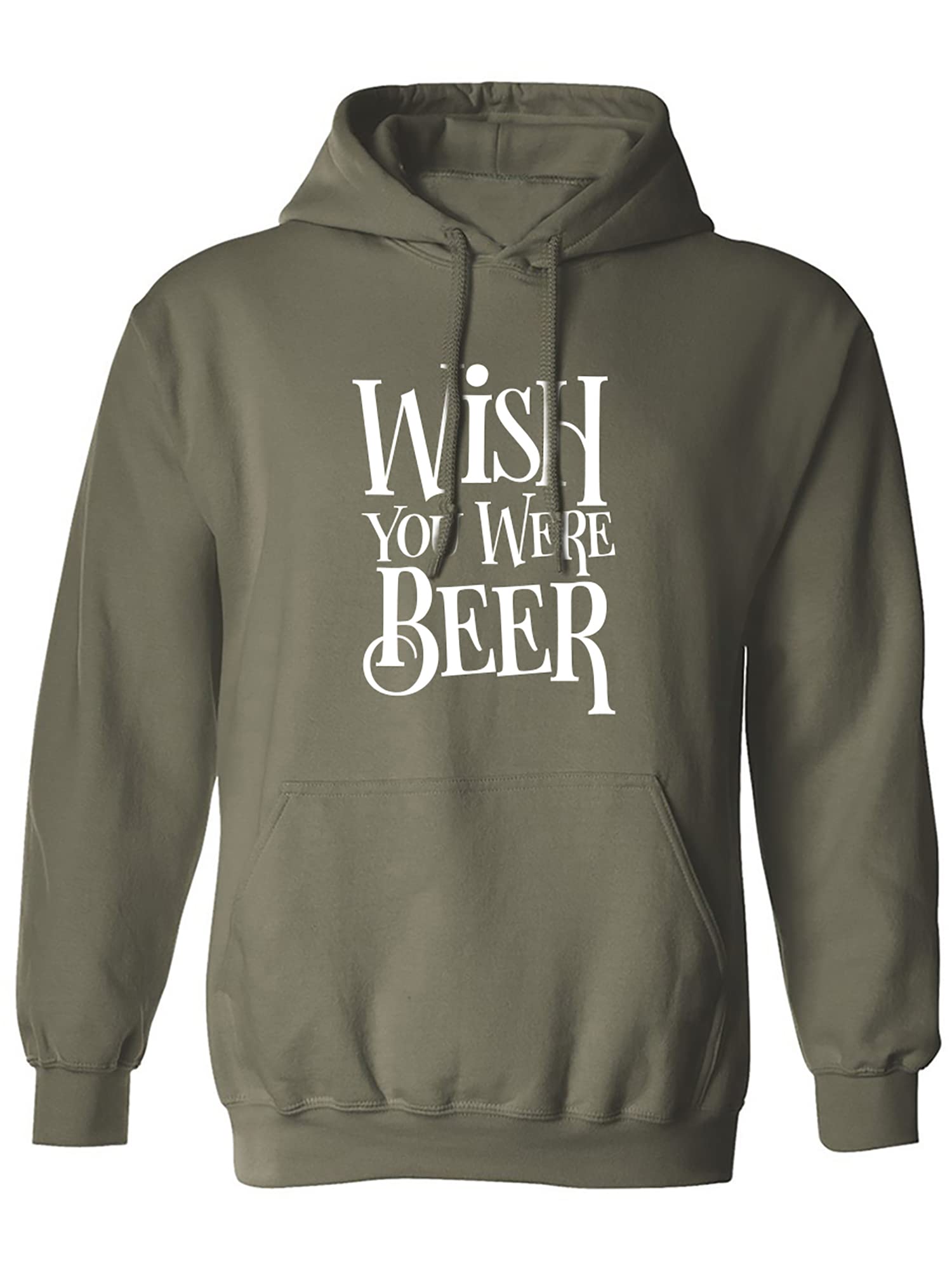 Zerogravitee Wish You Were Beer Funny Adult Hooded Sweatshirt | Cool Graphic Pullover for Men & Women | Perfect for Parties, Gifts & Casual Wear