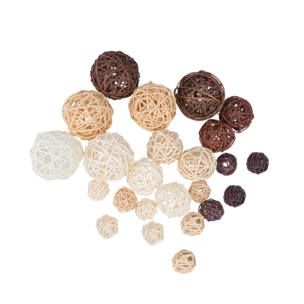 18pcs Natural Grapevine Balls for DIY Aromatherapy, Wedding Decor, Vase Filler, and Home Centerpieces - Perfect for Rustic Weddings, Boho Home Decor, and Table Scatter Arrangements