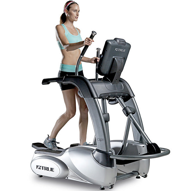 TRUE Fitness CS400 Elliptical Machine - Low Impact Cardio Trainer for Home Gym, Full Body Workout Equipment | Perfect for Small Spaces & Apartment Fitness