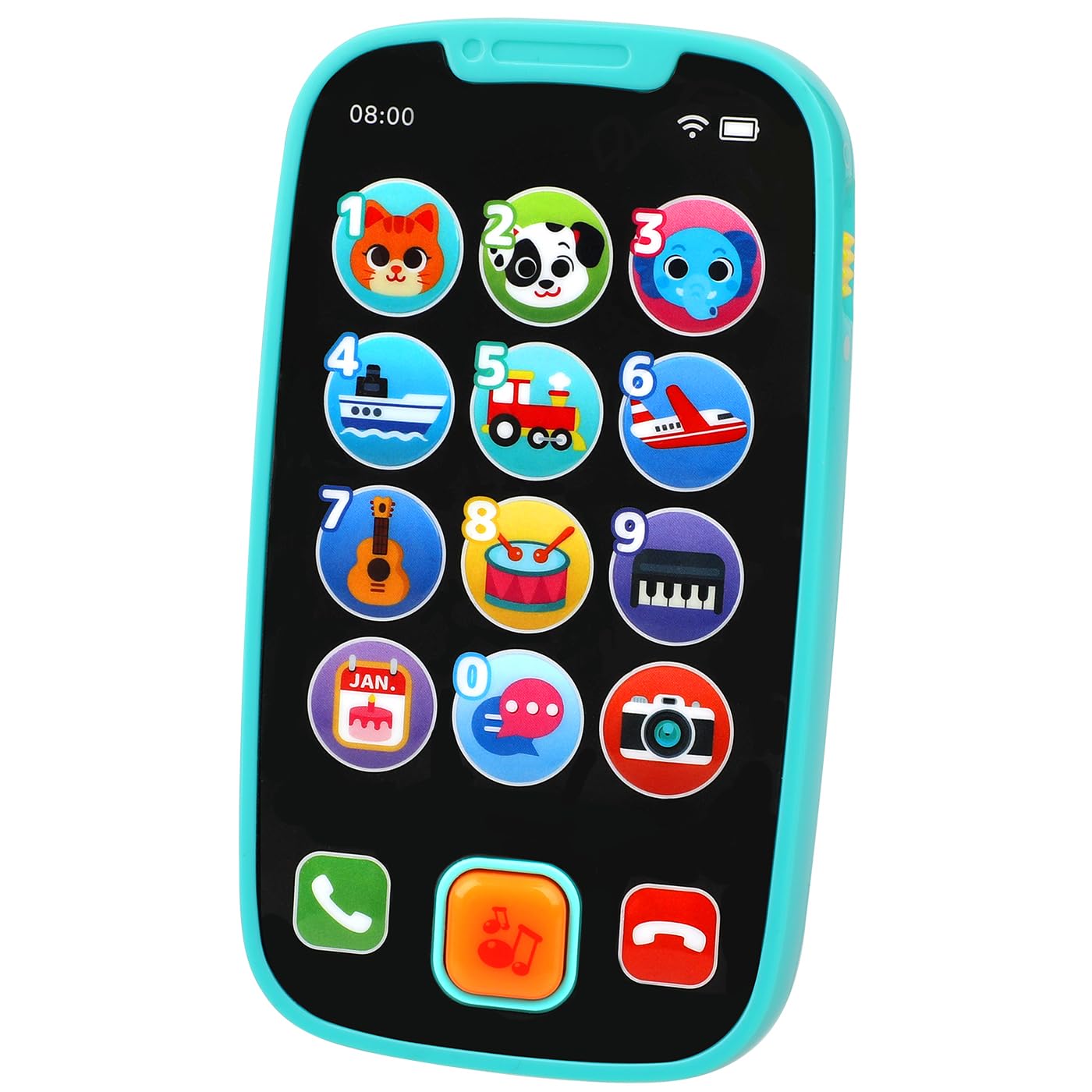 Baby Phone Toy with Music & Lights - Educational Learning Toddler Sensory Toy, Click & Count, Call & Chat Fun - Perfect for Early Development & Pretend Play