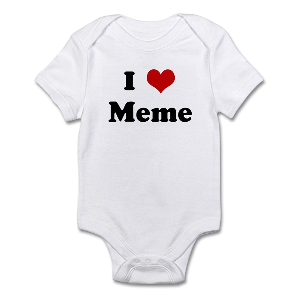 CafePress I Love Meme Baby Bodysuit - Funny Infant Onesie for Boys & Girls | Perfect for Playtime, Photo Shoots & Meme Lovers