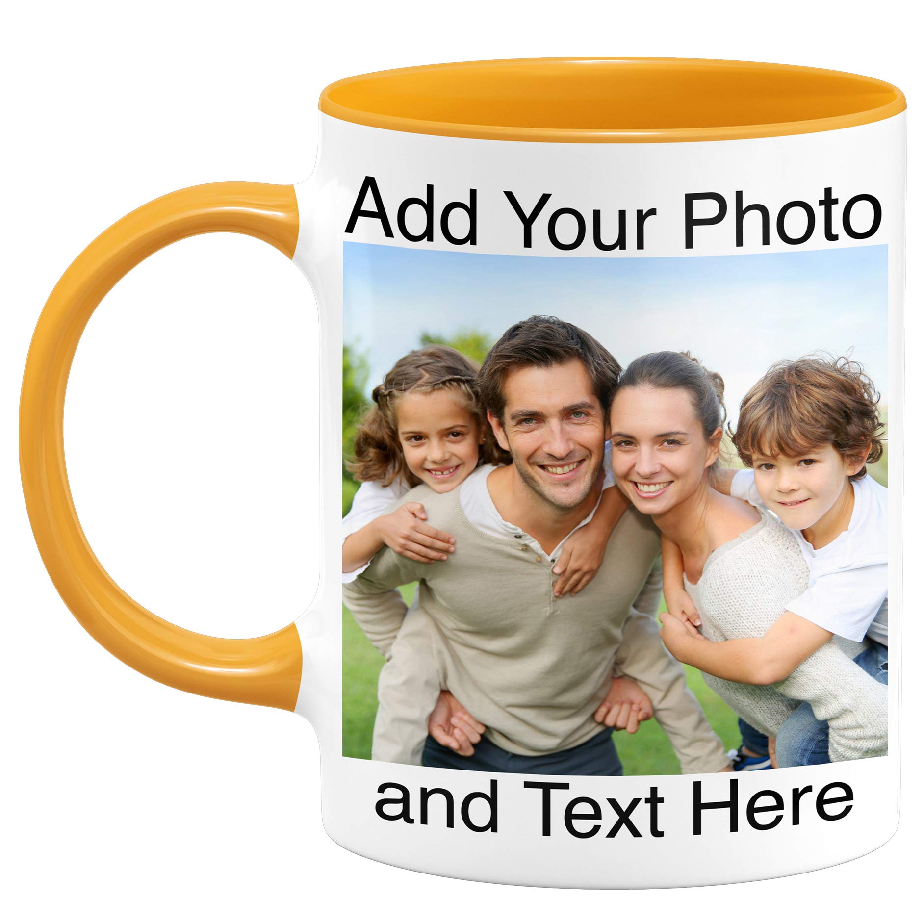 Custom Photo Coffee Mug - Personalized 11oz Ceramic Mug with Photo & Text, Funny & Unique Gift for Coffee Lovers - Great for Birthdays, Anniversaries & Office Gifts