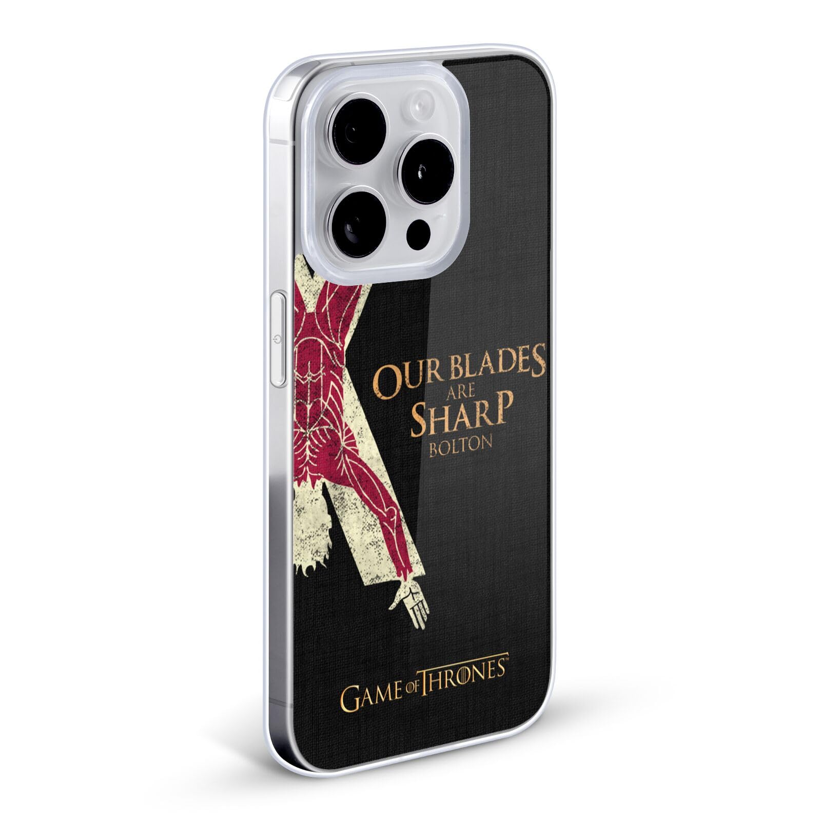 Official HBO Game of Thrones Bolton House Mottos Soft Gel Case for iPhone 7 Plus/8 Plus - Premium Protection with Unique House Sigil - Perfect for GOT Fans & Medieval Theme Lovers