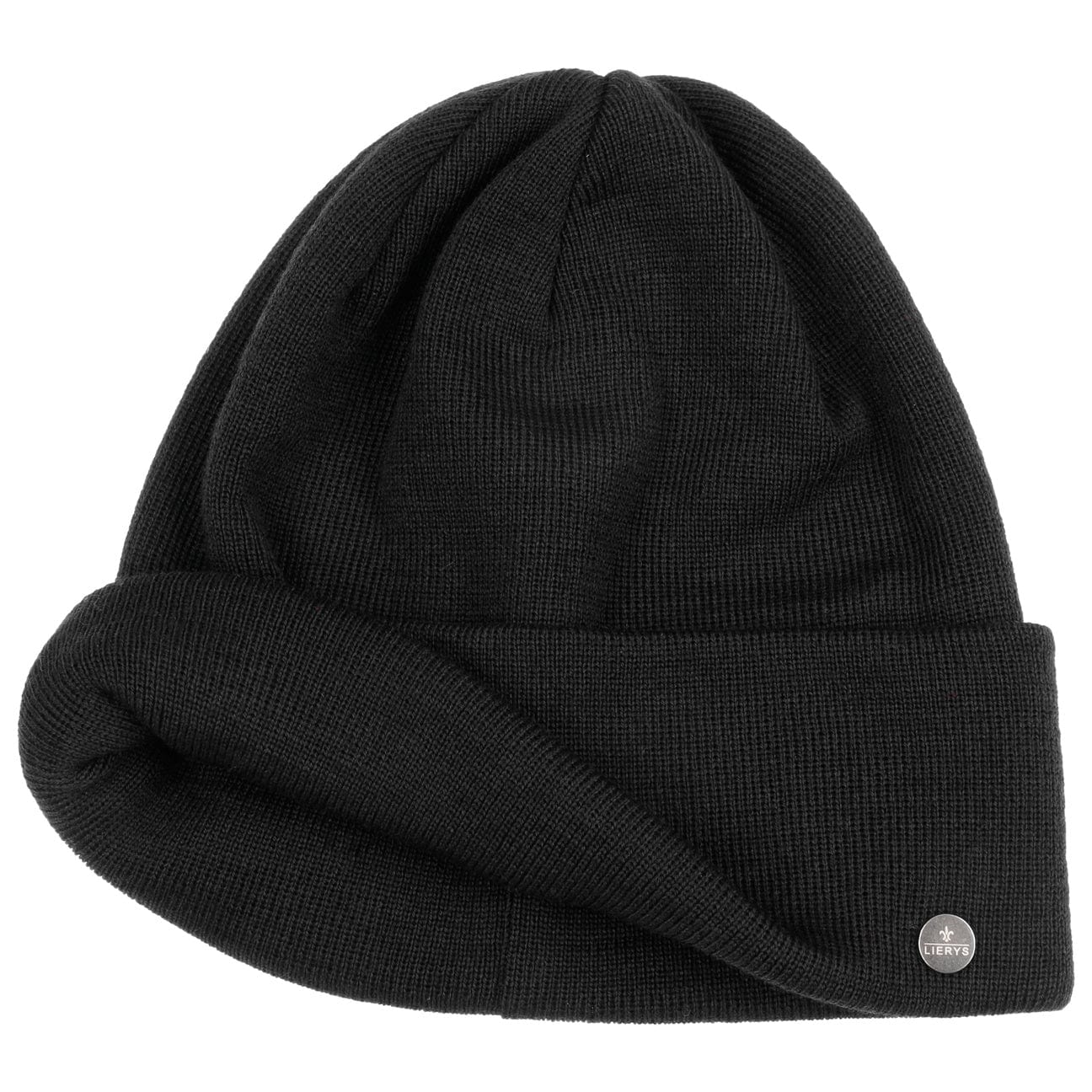 Lierys GOTS Certified Merino Wool Knit Hat with Foldable Cuff - Warm Winter Beanie for Outdoor Activities, Skiing & Hiking
