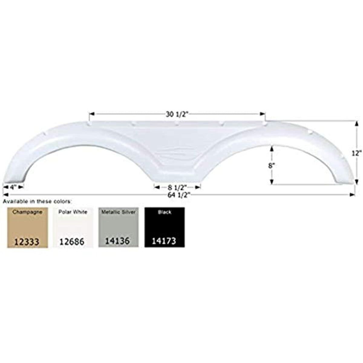 ICON 14173 Tandem Axle Fender Skirt FS2333 for Gulf Stream RV - Black Replacement Part for Enhanced Protection & Style | Perfect for Long-Distance Travel & Camping Trips