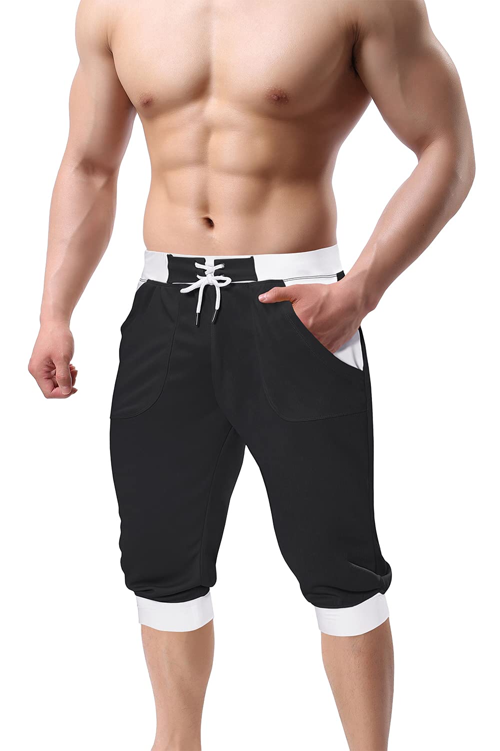 FASKUNOIE Men's Workout Running Shorts - Super Breathable Mesh Athletic Shorts with Pockets for Gym, Jogging & Outdoor Sports