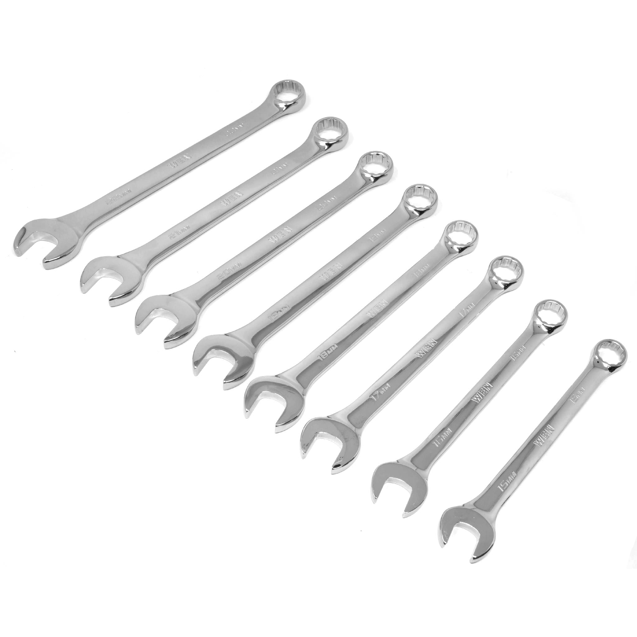 WEN WR160M 16-Piece Professional Grade Metric Combination Wrench Set with Storage Pouch - Perfect for Automotive Repair, DIY Projects & Home Maintenance