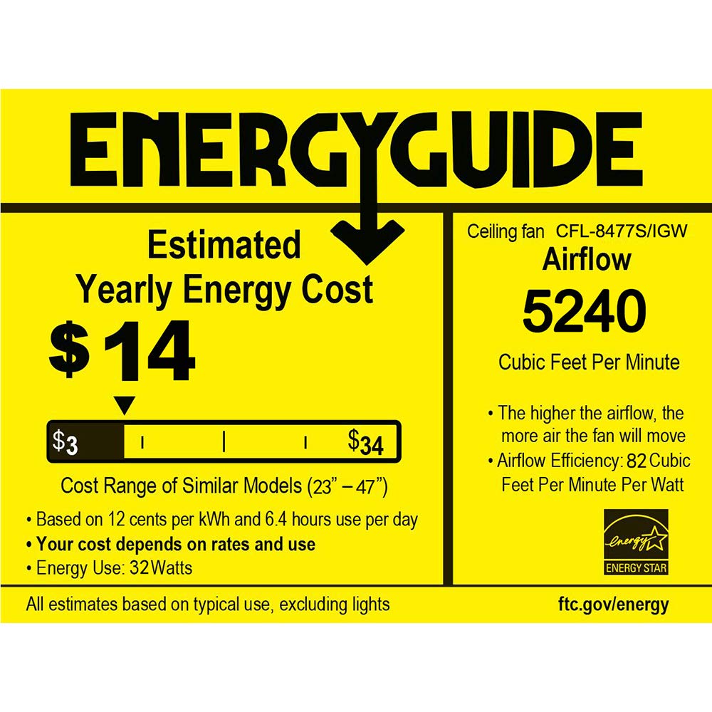 Tiffany Axel 20-Inch 3-Blade Ceiling Fan with Light - Modern Indoor Cooling Fan for Bedroom, Living Room, and Office - Energy Efficient Quiet DC Motor - Easy Installation Included