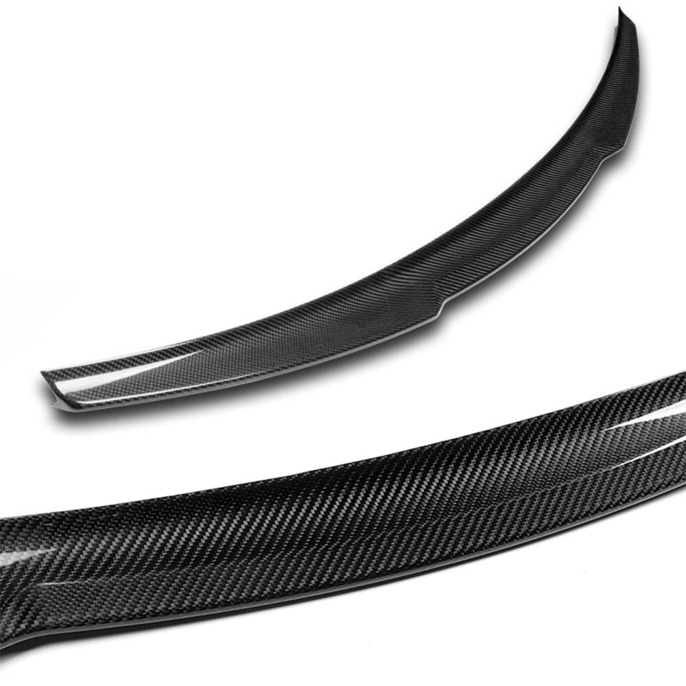 Q1-Tech Carbon Fiber Trunk Spoiler Wing for 2013-2016 Audi A4/A4 Quattro B8.5 Sedan - V-Style Rear Lip Spoiler (2014-2015 Models) - Enhances Aerodynamics & Sporty Look for Street Racing & Car Shows