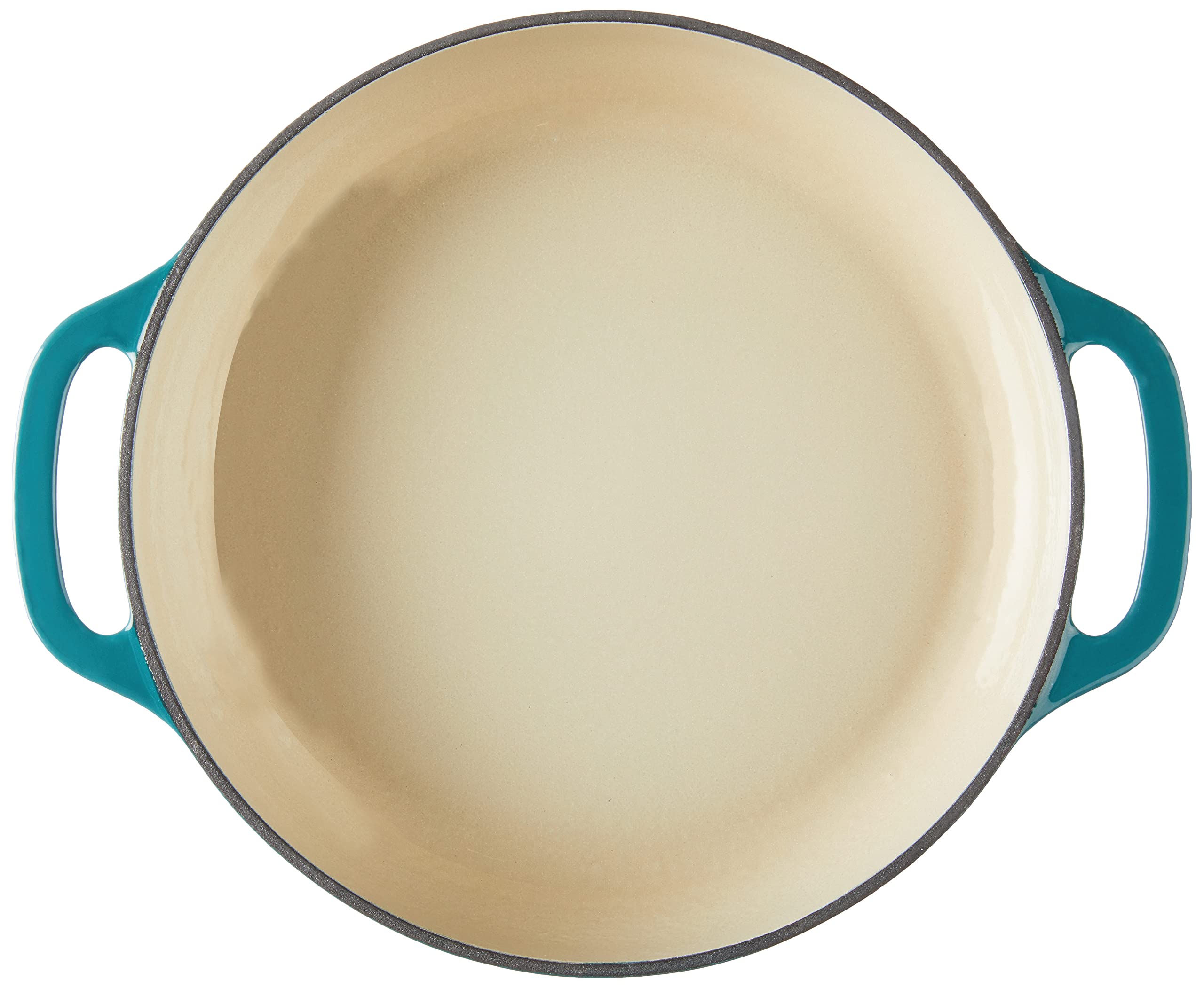 Lodge 3.6 Quart Enameled Cast Iron Dutch Oven with Lid - Dual Handles, Oven & Stovetop Safe (500°F) - Perfect for Braising, Baking, Roasting & Serving - Ideal for Camping, Family Dinners & Meal Prep - Lagoon Blue