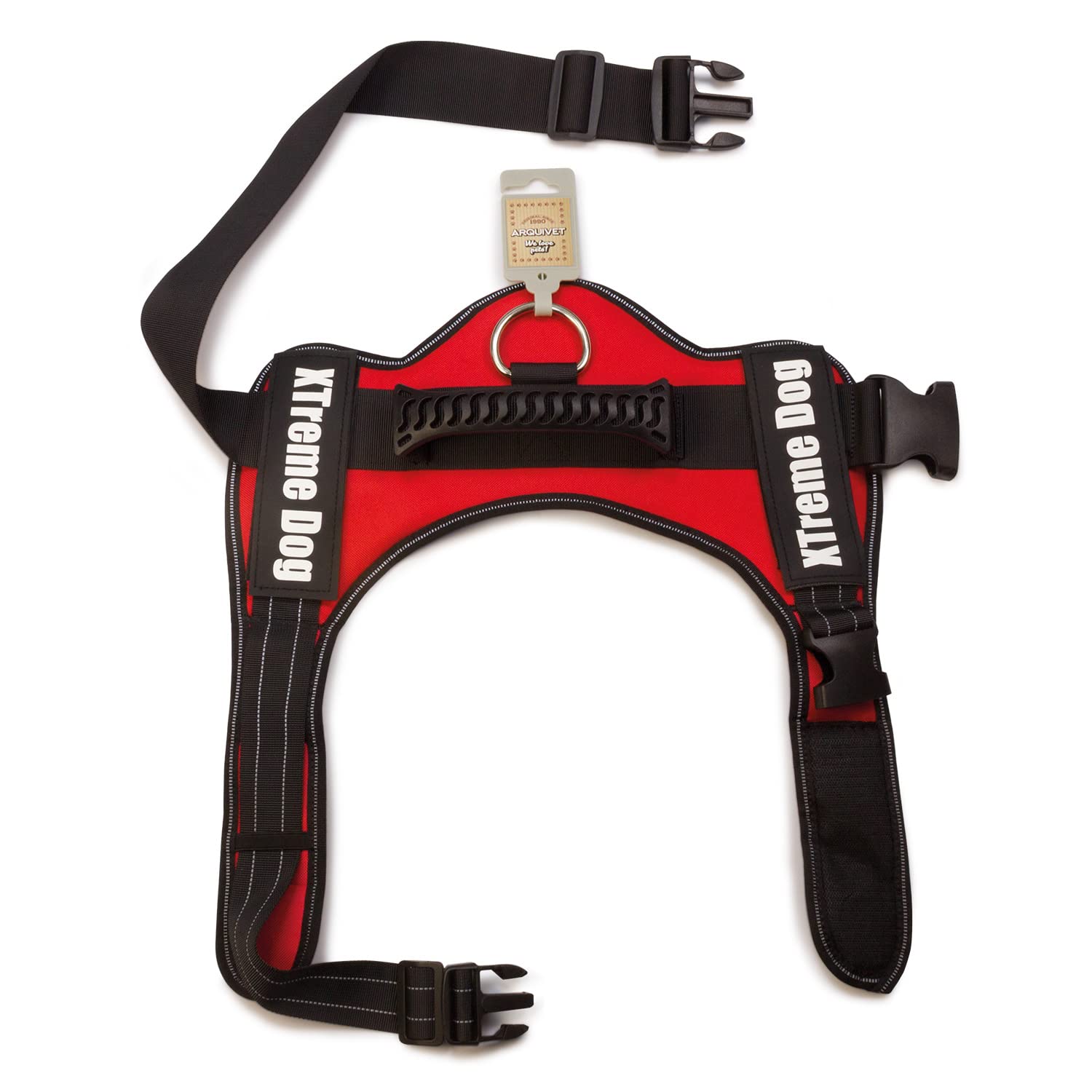 Xtreme Dog Harness for Small Dogs, Red, XS (44-57 cm) - Adjustable No-Pull Pet Vest for Walking, Running & Outdoor Adventures