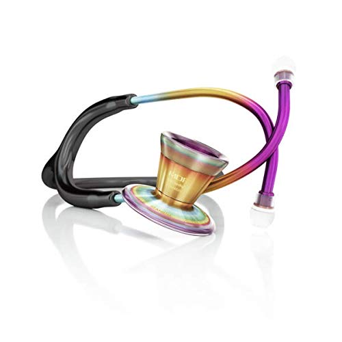 MDF Kaleidoscope ProCardial Cardiology Stethoscope - Lightweight Titanium Dual Head Stethoscope for Adults with Black Tube & Kaleidoscope Chestpiece (MDF797TKL11) - Ideal for Medical Professionals, Nurses, and Students in Clinical Practice