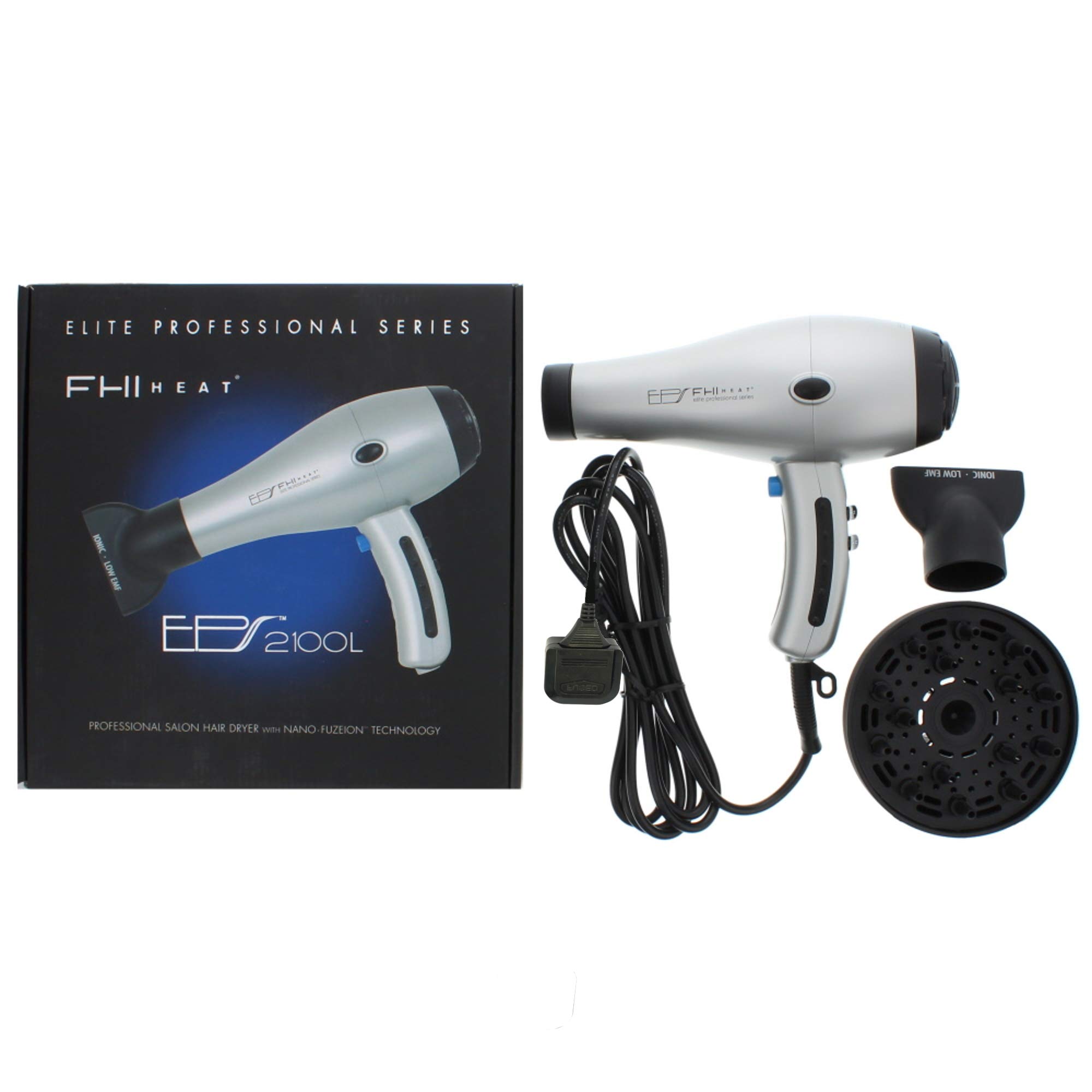 FHI Heat 2100L Professional Salon Hair Dryer - Ionic Blow Dryer for Fast Drying & Frizz Control - Perfect for Salons & Home Use