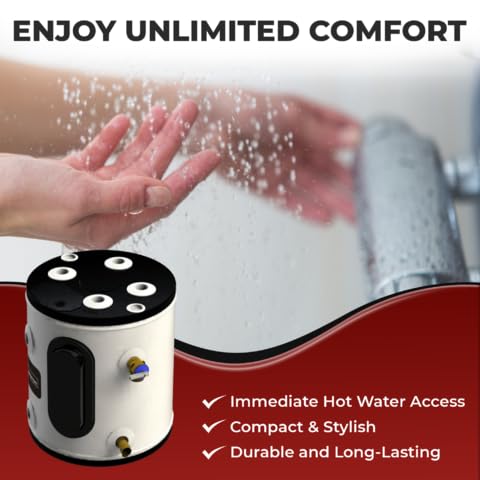 Ariston 19 Gallon 120V Electric Water Heater - Compact Point of Use Tank for RV, Camper, Under Sink & Bathroom - Instant Hot Water Solution for Showers, Washing & Cooking - Energy Efficient Plug-in Heating System