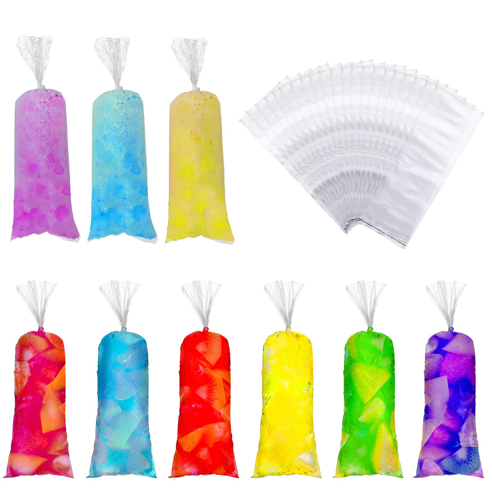 Boao Disposable Ice Cream Mold Bags - Plastic Ice Candy Bags for Homemade Ice Cream, Yogurt & Candy Making - Perfect for Summer Treats, Kids Parties & DIY Desserts