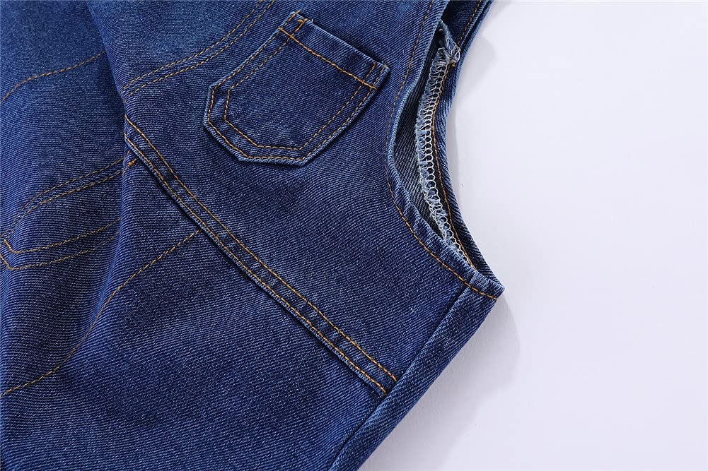 Mud Kingdom Adjustable Denim Overalls for Toddler Boys - Cute Kids Jumpsuit with Adjustable Straps - Perfect for Playdates, Outdoor Adventures & Photoshoots