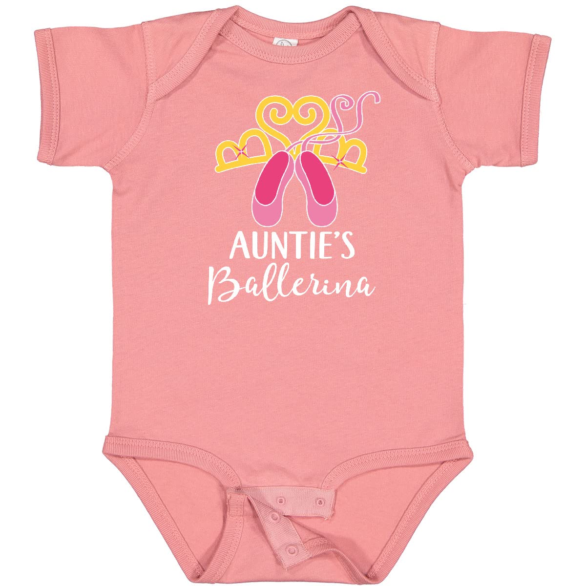 Inktastic Ballet Dancer Auntie Ballerina Shoes Baby Bodysuit - Cute Dance Outfit for Girls, Toddler Ballet Gift, Soft Cotton Onesie for Dance Class & Photo Shoots