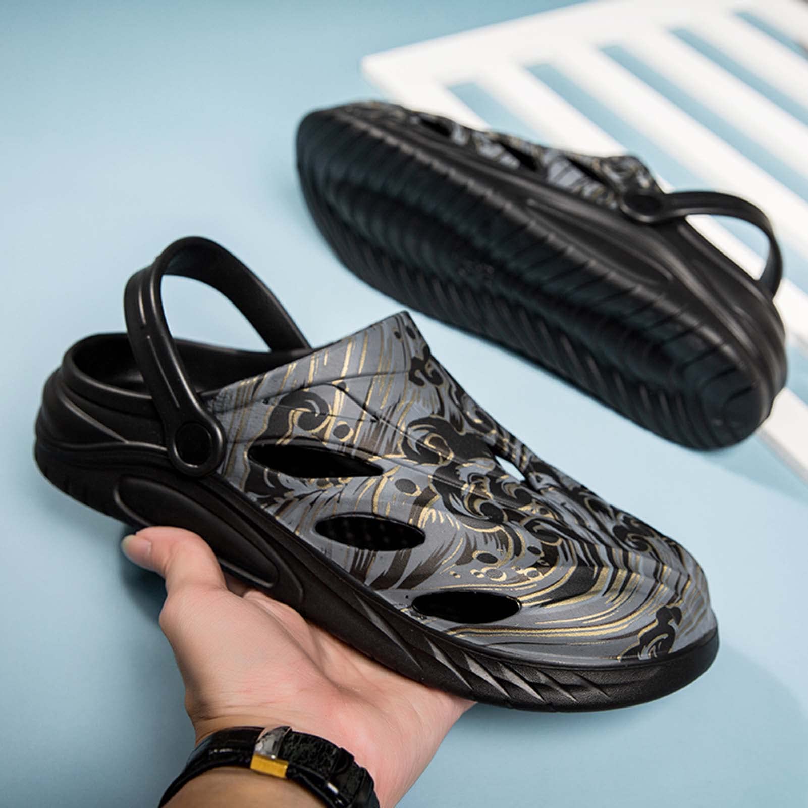 Men's Camouflage Garden Clogs - Waterproof Slip-Resistant Rubber Sandals for Outdoor, Gardening, Beach & Sports | Lightweight Comfortable Slip-On Shoes