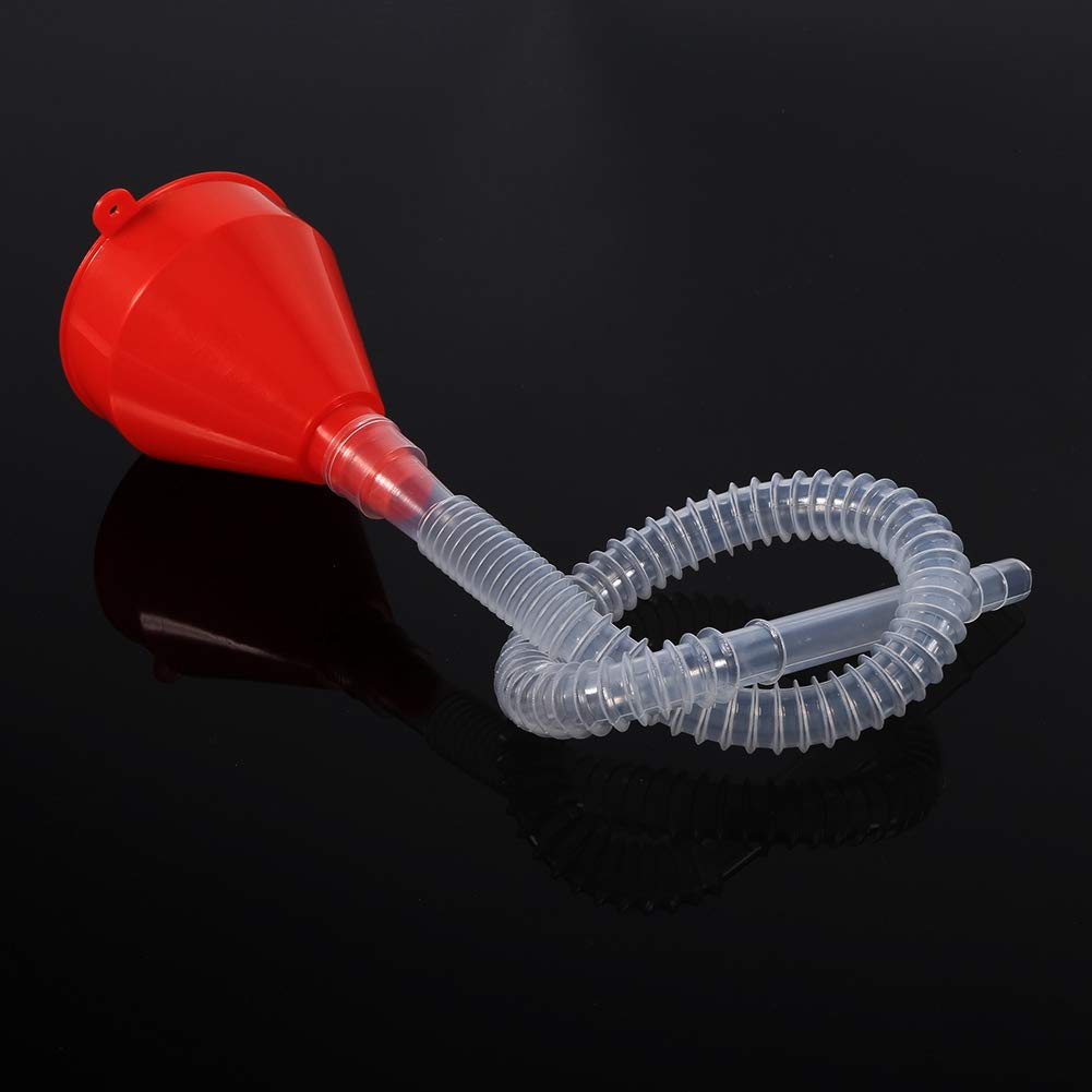 Universal Plastic Filling Funnel - Flexible Wide Mouth Fuel Funnel with Soft Pipe Spout for Car Gasoline, Engine Oil, Water & Fuel - Perfect for Automotive Maintenance, DIY Projects & Home Use
