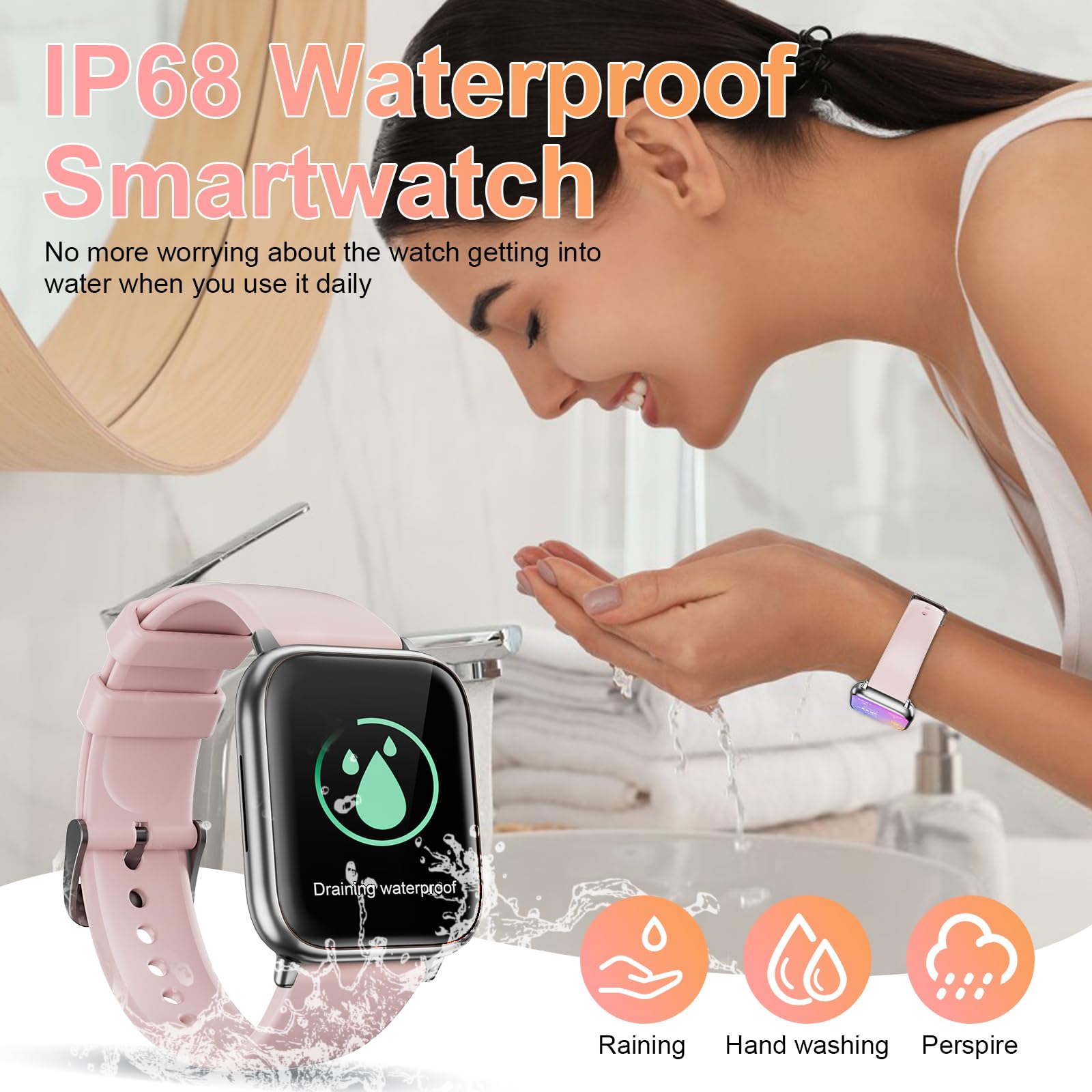 Women's Smartwatch with Call, Heart Rate & 113 Sports Modes - for Fitness & Daily Use